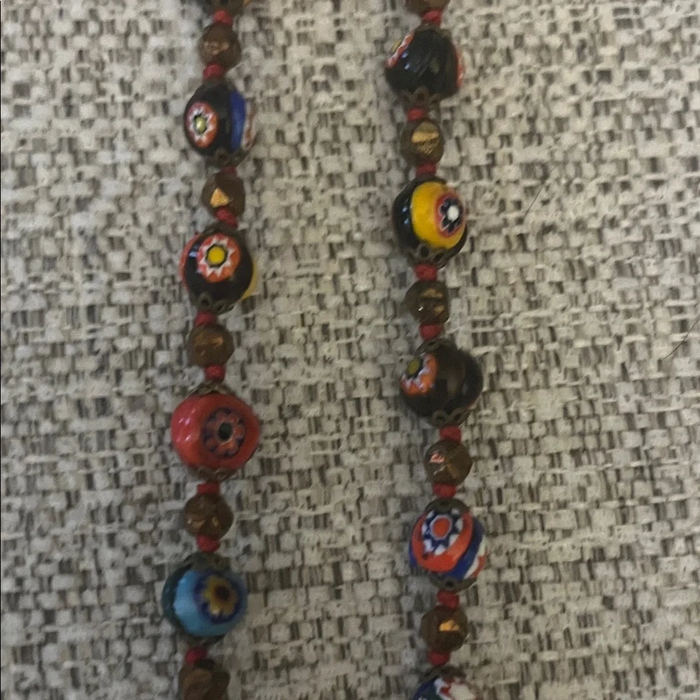 Vintage Italian Murano Millefiori Art Glass Beaded Necklace‎ - Picture 9 of 11